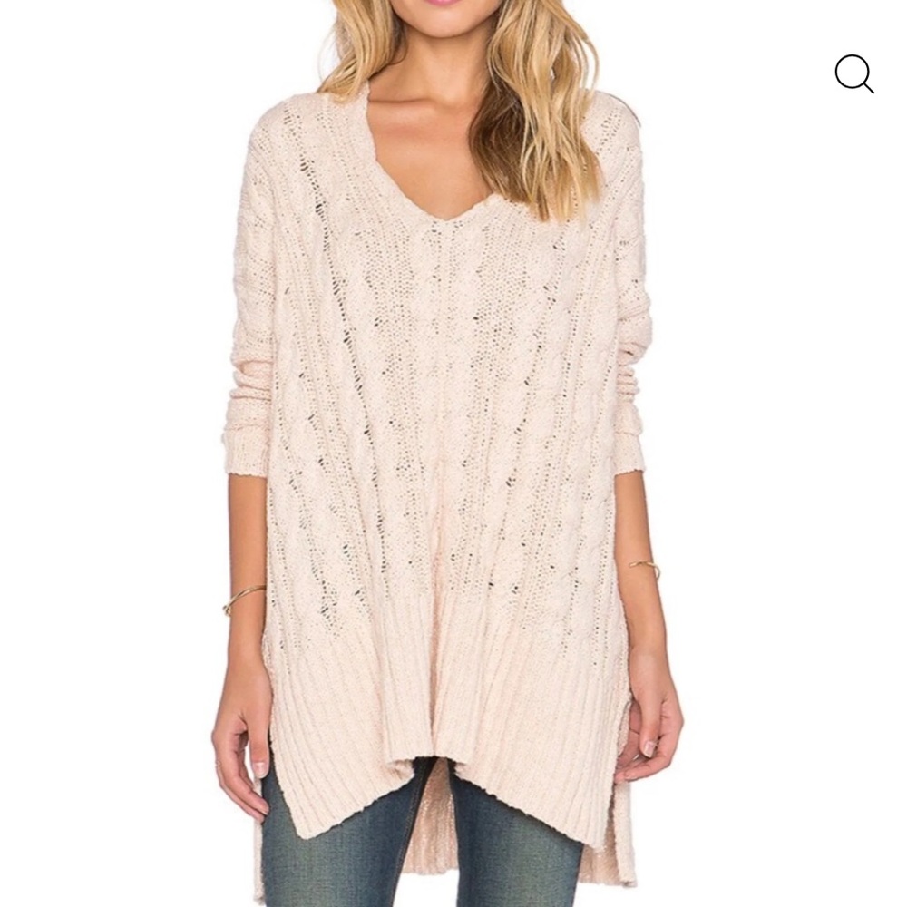Free People Easy Cable Knot Oversized Sweater
